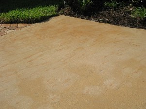 Fertilizer Stains, Before, Rust Removal in College Station, TX